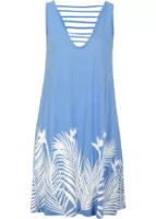 Модерна плажна рокля с принт от устойчив материал